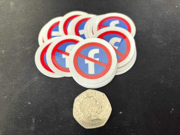 No Facebook (Anti-Facebook) Stickers x10